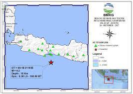 Menurut bmkg, pusat gempa berada. Peta Isoseismal Gempabumi Cilacap Jateng 26 Oktober 2017 Bmkg