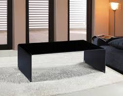 Gdf studio bushwick rectangular rotating wood coffee table. Black Glass Coffee Table Waterfall Style Bent Glass Black Glass Coffee Table Coffee Table Contemporary Living Room Furniture