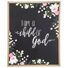 The bright blues of the bed frames, window frames, and accents are young. I Am A Child Of God Wood Wall Decor Hobby Lobby 1470905