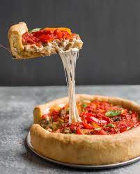 King Arthur Flour On Instagram Say Cheese With Its 1 1 2 Tall Crust Cradling Distinc Deep Dish Pizza King Arthur Flour Recipes Deep Dish Pizza Dough Recipe