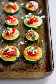 Baked Zucchini Hummus Bites Recipe Recipe Zucchini Appetizer Zucchini Hummus Bake Zucchini