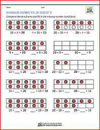 Adding double digits printable math worksheet, addition problems for 1st grade. First Grade Math Worksheets