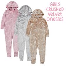 Kids Girls Teen 1Onesie Velvet Hooded Jumpsuit Pyjamas All in One One Piece  7-13 | eBay UK