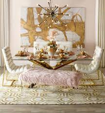 One Of The Secrets That You Should Know About Dining Rooms Regardless Of The Style You Choose Is To Mak Gold Dining Room Pink Dining Rooms Dining Table Decor