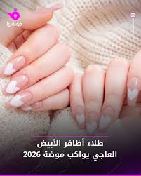 💅🏻 إذا كان هناك لون واحد للأظافر يجسّد تمامًا أجواء الفخامة الهادئة لعام  2026، فهو لون راقصة الغيوم أو الأبيض العاجي. 🤍 يتميز هذا اللون بنعومته  وشفافيته مع لمسة دافئة وخفيفة، ويضفي