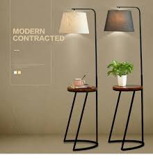 Compre Luz Do Assoalho De Madeira Moderna Para Sala De Estar Loft Standing Lamp Tecido Abajur Abajur Para Sala Iluminacao Sala De Estar Luminaria Sala De Estar