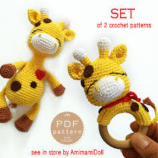 20 floral fabric brushes.abr vol.9. Easy Crochet Pattern Baby Rattle Giraffe For Beginners