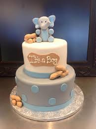 Cute Elephant It S A Boy Baby Shower Cake Elephant Baby Shower Cake Baby Shower Cakes For Boys Baby Shower Cakes