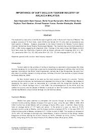 Learn more about the most important soft skills and how to develop them. Pdf Importance Of Soft Skills In Tourism Industry Of Malacca Malaysia Ahmad Rozelan Yunus Academia Edu