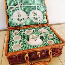 Child Tea Set Tea Party Picnic Basket Dishes Irish Dishes For Children Kids Tea Set Picnic Basket Tea Party