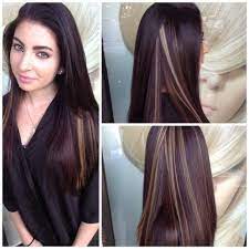No need of playing it subtle and cool. 30 Vibrant Peek A Boo Highlights Ideas Try Them Out Hair Styles Brunette Hair Color Dark Hair With Highlights