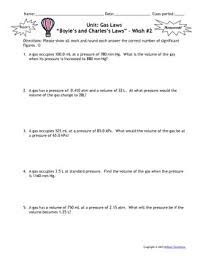 This chemistry video tutorial focuses on how to write net ionic equations. Homework Worksheets Gas Laws Set Of 6 Answers Included Tpt