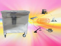 200 litre sıcak daldırma galvanizli çöp konteyneri. Galvanizli Cop Konteyneri Endustri Grup Hidrolik