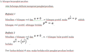Tidak semua a⁰ dengan a bilangan real adalah menyatakan 1. Bilangan Berpangkat Bentuk Akar Dan Logaritma Judul Situs