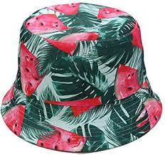 Mashiaoyi Unisex Print Double Side Wear Reversible Bucket Hat Watermelon At Amazon Women S Clothing Store In 2021 Printing Double Sided Bucket Hat Travel Hat