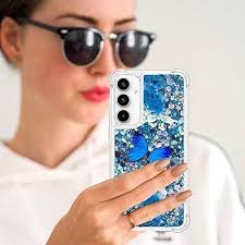 for Samsung Galaxy A15 5G Case with Screen Protector, Women Girls Glitter  Bling Liquid Floating Cute Phone Case Soft TPU Silicone Shockproof ...