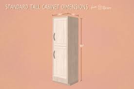 12″ to 24″ in 1/16″ increments height: Guide To Standard Kitchen Cabinet Dimensions