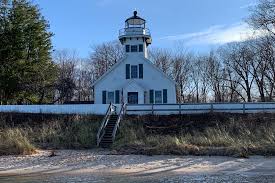 In 1854, the new lighthouse administration decided (against the recommendation of local residents) to put a light at mcgulpin point, approximately 3 miles (4.8 km) to the west of old point mackinaw. Mission Point Lighthouse Traverse City Mi 49686