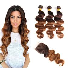 Beautyforever ombre malaysian human virgin hair 3bundles straight t1b/4/27 3 tones. Ombre Brazilian Virgin Hair Body Wave With Lace Closure Elees Hair Remy Human Hair 2 Tone Ombre Hair Extensions Weave Weft With Mixed Length High Quality 7a Grade 18 20 22 16 T4 30