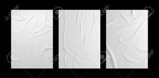 Simple edit with smart layers. White Wrinkled Poster Template Set Isolated Glued Paper Mockup Stock Photo Picture And Royalty Free Image Image 124936982