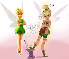 Like This Artists Tinkerbell Update Tink Still Don T Understand Why She Never Looks Grubby Or Carries Tools With Disney Fan Art Character Design Disney Art