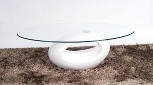 Bolla pop coffee table scale 1:1 base color: Oval Glass Coffee Table With White High Gloss Base Homegenies