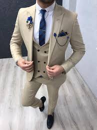 Buy Cream Slim Fit Suit By Gentwith Com With Free Shipping Fashion Suits For Men Blazer Outfits Men Dress Suits For Men