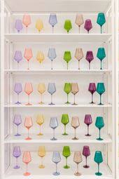 Gifts For Her Estelle Colored Glass Jewels For Your Table Colored Glassware Stemware Colored Glass