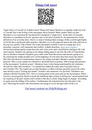 Things Fall Apart - East Noble Online Learning Center