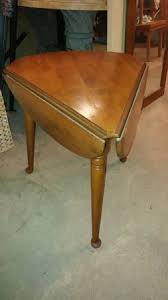 With glass top and bottom shelf. Ethan Allen Side Table Handkerchief Drop Leaf Table Long Valley Traders