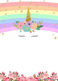 Birthday Party Invitation Card Template Free Download Free Printable Unicorn Rainbow Invitation Template Drevio Unicorn Invitations Printable Unicorn Invitations Unicorn Invitations Diy