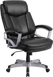 Heavy Duty 500 Lb Capacity Big Tall Black Leather Office Chair With Lumbar Support