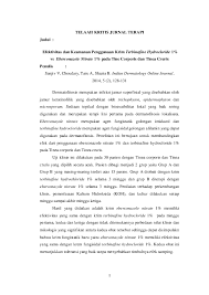 Ketuban pecah dini dan demam intrapartum sebagai faktor risiko sepsis neonatorum onset dini naufal sastra negara, setya wandita, purnomo suryantoro direview dan dikritisi oleh mia endah asmalasari i. Doc Telaah Kritis Jurnal Terapi Tinea Terbaru 1 Muhammad Iqbal Academia Edu