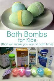 These are easy, fun and pretty inexpensive to make when you consider that a large one sells for $6 at the mall. Bath Bombs For Kids That Will Make You Win At Bath Time Busy Bliss Kids Bath Bombs Homemade Bath Products Bath Bomb Recipes