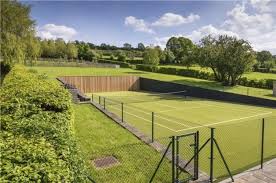 Partly Sunken Tennis Court Tennis Court Backyard Tennis Court Design Tennis Court