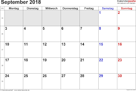 Kalender mancing atau tanggalan mancing bulan september 2020 kembali hadir untuk sobat aliems' journey untuk melihat prediksi waktu terbaik memancing selama bulan september 2020. Kalender September 2018 Als Pdf Vorlagen