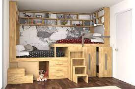 Letto Spaziobed Young Di Cinius Salvaspazio Per La Cameretta Dei Bambini Camera Bambini Soppalco Idee Letto A Soppalco Camera Bambini Legno