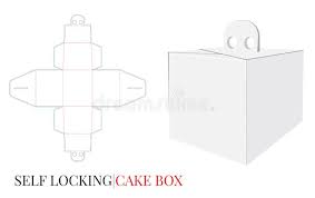 Do not glue the top flap if you want the box to be able to open and close. Cake Box With Handle Template Vector With Die Cut Lines Delivery Cake Box Self Locking Box Stock Vector Illustration Of Gift Delivery 135178660