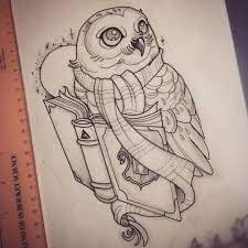 1 132 Likes 47 Comments Julie Bauschardt J00lie On Instagram Hedwig For Tomorrow Scy Harry Potter Sketch Harry Potter Drawings Harry Potter Tattoos