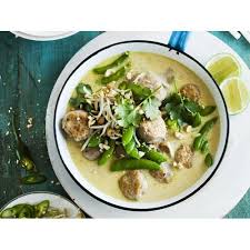 Thai Green Curry With Chicken Balls Recipe Curry Recipes Chicken Balls Green Curry