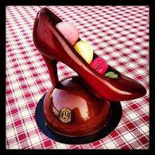 Macaroon Filled Chocolate High Heel Shoe From Maison Georges Larnicol In Paris Chocolate Stores Macaroon Filling Heels