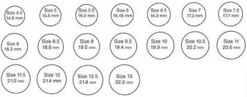 Online Ring Size Chart For Men Women Find Your True Ring