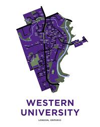 Western University Map Print Western University University University Of Western Ontario