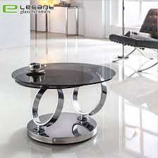 China Black Painted Tempered Glass Top Round Coffee Table China Coffee Tables Tables