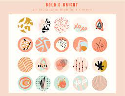 Bright Bold Instagram Story Highlight Covers Fun Instagram Etsy Instagram Icons Etsy Instagram Story Highlights