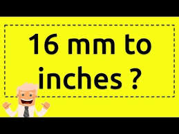 The distance d in inches (″) is equal to the distance d in millimeters (mm) divided by 25.4: 16mm To Inches Youtube