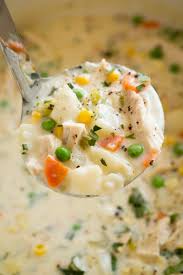 Featuring white meat chicken in a broth with vegetables, the recipe has no added msg and contains no artificial flavors. Chicken Pot Pie Soup Cooking Classy