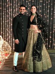 Deepika Padukone And Ranveer Singh In Priyanka Nick Reception Deepveer Nickyanka Wedding Wedding Dresses Men Indian Groom Dress Men Indian Outfits