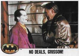 Batman No Deals Grissom Topps 41 Movie Trading Card 1989 Jack Nicholson Jack Palance Joker Dark Knight Jack Nicholson Movie Card