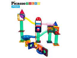 Picassotiles 70 Piece Marble Run Race Track Magnetic Tiles Magnet Building Block Educational Construction Toy Set Playset Stem Learning Kit Child Brain Development Handeye Coordination Training Ptg70 Newegg Com